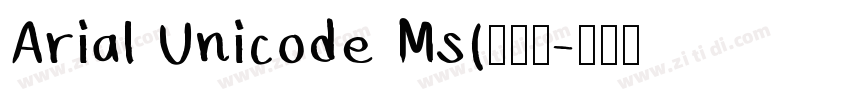 Arial Unicode Ms(等线字字体转换